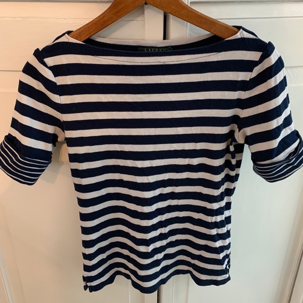 Ralph Lauren striped quarter length sleeve shirt